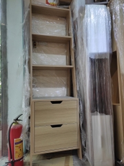Kệ gỗ hình thang để đồ có ngăn kéo (cao 177 rộng 50 sâu 40cm) - Alo20