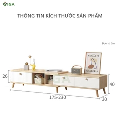 Kệ tivi bắc âu thay đôi diện tích