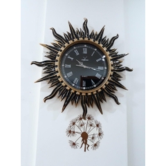 Đồng hồ treo tường mặt trời vĩnh cửu (65x65)-Màu Đồng