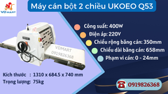 Máy cán bột để bàn 2 chiều Ukoeo Q53