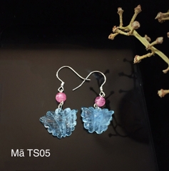 Khuyên Tai Hồ Điệp Aquamarine