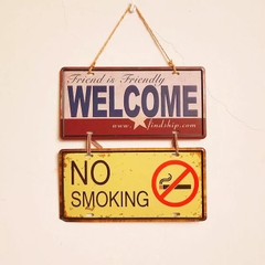 TRANH THIẾC TREO WELCOME & NO SMOKING