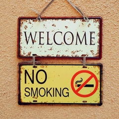 TRANH THIẾC TREO WELCOME & NO SMOKING