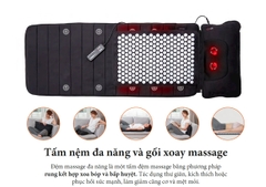 Dệm Massage Toàn Thân Lanaform Delight Có Gối Xoa Bóp Hồng Ngoại
