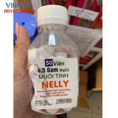 Muối tinh dạng viên NELLY, lọ 50 viên, dùng sát khuẩn, súc miệng , làm sạch da