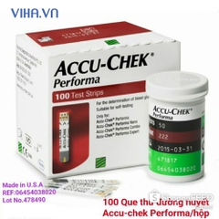 Que Thử Đường huyết Accu-Chek Performa hộp 100 que