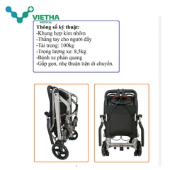 Xe Lăn Du Lịch Lucass X69 - Xe Đẩy Tay Bánh Nhỏ Cao Cấp