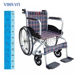 Xe lăn Lucass X75J có phanh, gấp gọn tiện lợi