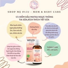 Dầu maxtra hữu cơ Weleda Huile de Massage Allaitement 50ml