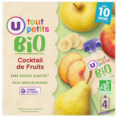 Trái cây nghiền hữu cơ Super U dạng túi cho bé từ 10 tháng