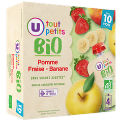 Trái cây nghiền hữu cơ Super U dạng túi cho bé từ 10 tháng