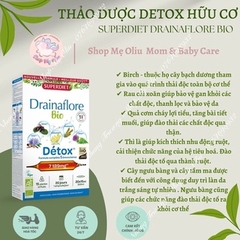Detox 5 trong 1 SuperDiet Drainaflore Bio Pháp hộp 20 ống 15ml