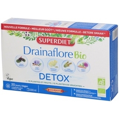 Detox 5 trong 1 SuperDiet Drainaflore Bio Pháp hộp 20 ống 15ml