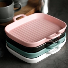 Dĩa gốm sứ hình chảo vuông