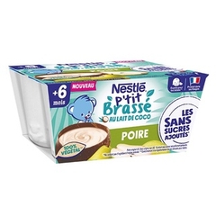 Sữa chua dừa Nestle P'tit 100% thực vật, thích hợp cho bé dị ứng đb 6 tháng+ (4x90g)