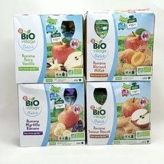 Trái cây nghiền hữu cơ Bio Village dạng túi cho bé từ 4 tháng tuổi