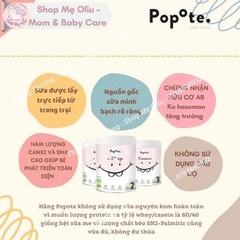 Sữa hữu cơ Popote Bebe 800gram số 1 2 3