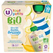 Sữa chua hữu cơ Super U dạng túi cho bé từ 10 tháng