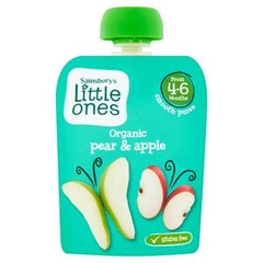 Trái cây hoa quả nghiền hữu cơ Little Ones cho bé từ 4 tháng của Anh