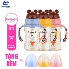 Bình hút tập uống kichilachi 240ml 2IN1