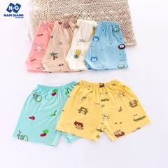 Quần đùi sơ sinh VT KIDS cotton màu họa tiết