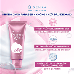 Sữa Rửa Mặt Senka Perfect Whip Collagen In [ New ] 120g