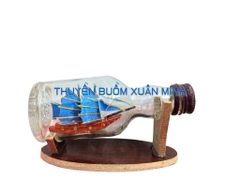 Mô Hình Thuyền Gỗ Trong Chai Thuỷ Tinh Nhỏ - Z5