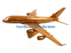 Mô Hình Máy Bay Gỗ AIRBUS A380 Trang Trí | Gỗ Căm Xe tự nhiên | Size Lớn