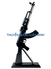 Mô Hình Súng Trường Gỗ AK47 | Tỷ Lệ Như Thật | Dài 87cm (Sơn Đen)