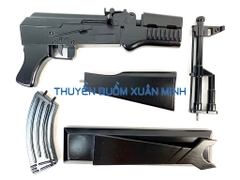 Mô Hình Súng Trường Gỗ AK47 | Tỷ Lệ Như Thật | Dài 87cm (Sơn Đen)