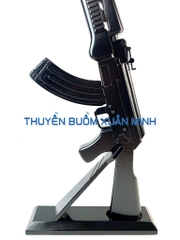 Mô Hình Súng Trường Gỗ AK47 | Tỷ Lệ Như Thật | Dài 87cm (Sơn Đen)