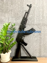 Mô Hình Súng Trường Gỗ AK47 | Tỷ Lệ Như Thật | Dài 87cm (Sơn Đen)