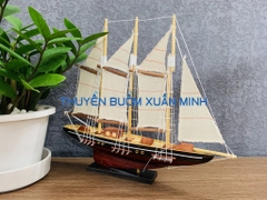 Mô hình gỗ trang trí mô hình du thuyền đua Atlantic - Gỗ Tự Nhiên - Dài 30cm