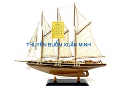 Mô Hình Thuyền Buồm Gỗ Phong Thuỷ - Du Thuyền Đua Atlantic | Thân 60cm