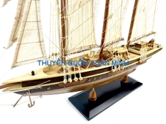 Mô Hình Thuyền Buồm Gỗ Phong Thuỷ - Du Thuyền Đua Atlantic | Thân 80cm