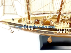 Mô Hình Thuyền Buồm Gỗ Phong Thuỷ - Du Thuyền Đua Atlantic | Thân 80cm