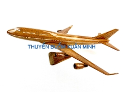 Mô Hình Máy Bay Gỗ BOEING B747 Trang Trí | Gỗ Căm Xe tự nhiên | Size Nhỏ