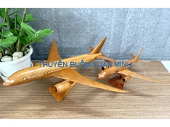 Mô Hình Máy Bay Gỗ BOEING B787 Trang Trí | Gỗ Căm Xe tự nhiên | Size Lớn