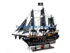 Mô Hình Thuyền Cướp Biển Ngọc Trai Đen Huyền Bí (Black Pearl) | Gỗ Muồng Đen | Thân 55cm