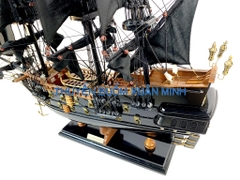 Mô Hình Thuyền Cướp Biển Ngọc Trai Đen Huyền Bí (Black Pearl) | Gỗ Muồng Đen | Thân 55cm