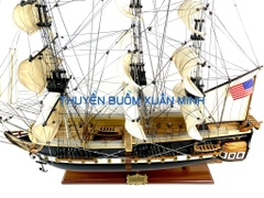 Mô Hình Thuyền Chiến Hạm Hoàng Gia USS Constitution (Tàu Cổ Chiến Hạm Hoa Kỳ) | Hàng Xuất Khẩu - Gỗ Căm Xe | Thân 80cm