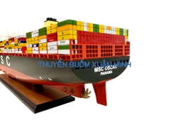Mô Hình Tàu Thuỷ Chở Container MSC OSCAR | Gỗ Tự Nhiên | Thân 100cm (Sơn Màu)