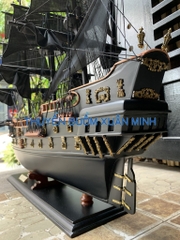 Mô Hình Thuyền Cướp Biển Ngọc Trai Đen Huyền Bí (Black Pearl) | Gỗ Muồng Đen | Thân 80cm