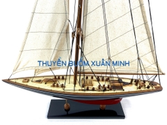 Mô Hình Du Thuyền Gỗ Phong Thuỷ Endeavour | Gỗ Tự Nhiên | Thân 50cm (Sơn Đen-Đỏ)