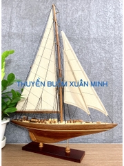 Mô Hình Du Thuyền Gỗ Phong Thuỷ Endeavour | Gỗ Tự Nhiên | Thân 50cm (Phủ PU)