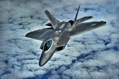 Mô Hình Máy Bay Tiêm Kích Lockheed F-22 Raptor Trang Trí | Gỗ Tràm tự nhiên | Size Lớn