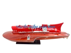 Mô Hình Tàu Cano Đua Sang Trọng Ferrari Arno XI Hydroplane | Gỗ Tự Nhiên | Thân 57cm (Sơn Đỏ)