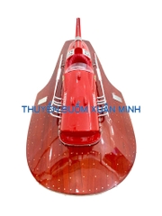 Mô Hình Tàu Cano Đua Sang Trọng Ferrari Arno XI Hydroplane | Gỗ Tự Nhiên | Thân 57cm (Sơn Đỏ)