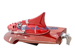 Mô Hình Tàu Cano Đua Sang Trọng Ferrari Arno XI Hydroplane | Gỗ Tự Nhiên | Thân 57cm (Sơn Đỏ)