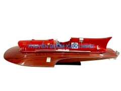 Mô Hình Tàu Cano Đua Sang Trọng Ferrari Arno XI Hydroplane | Gỗ Tự Nhiên | Thân 94cm (Sơn Đỏ)